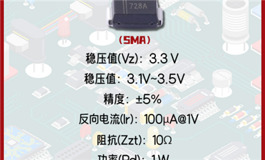 【每日一品】Slkor薩科微3.3V穩定電壓值的穩壓二極管1SMA4728A，廣泛應用于電池充電器等領域