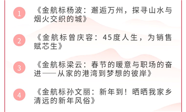 金航標2025年度春節征文圓滿結束 銷售經理楊波榮獲“最佳作品獎”